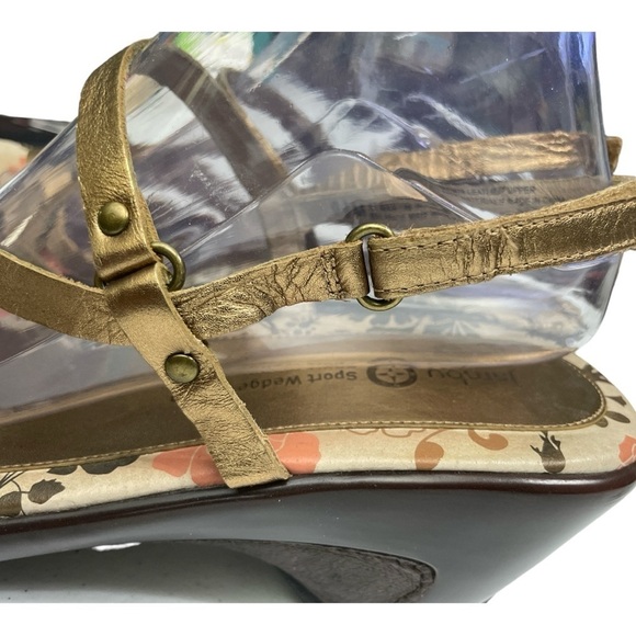 Jambu gold wedge sandal Athleta comfort St Martin size 9.5 M - Picture 10 of 11